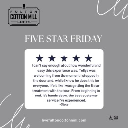 Instagram post from @fultoncottonmilllofts on March 01, 2025 08:30:00am